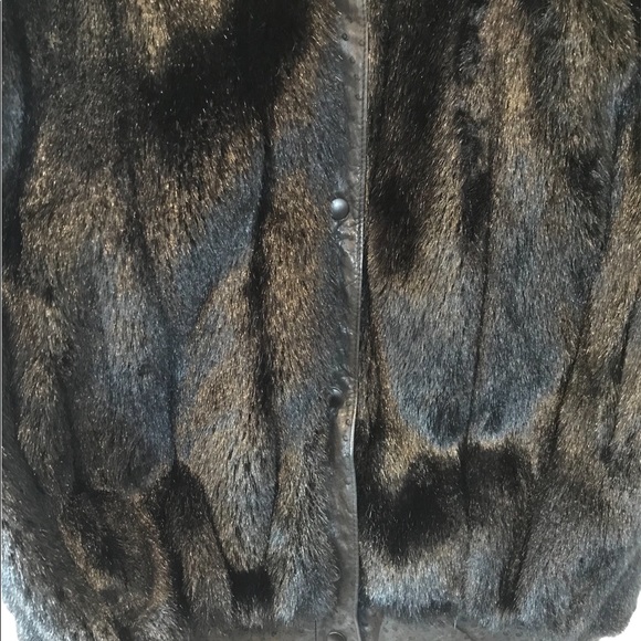 Vintage D’Esprit dubrowsky and peribinder faux fur and leather jacket. - Picture 7 of 13